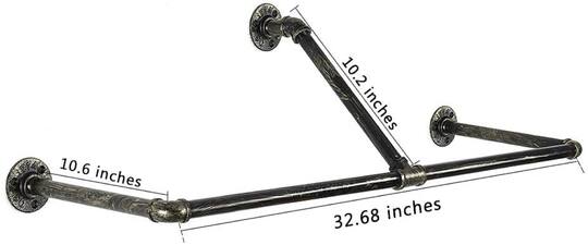 33" Wall Mounted Clothes Rack